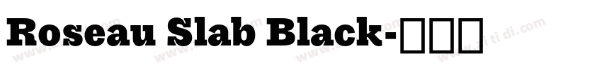 Roseau Slab Black字体转换 Roseau Slab Black字体转换